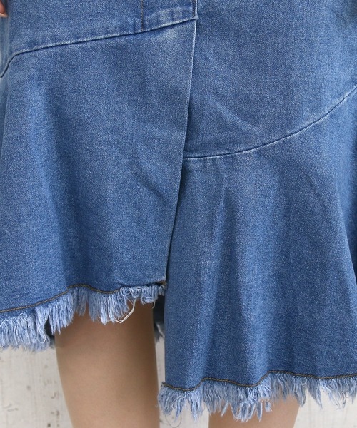 Roomy's（ルーミーズ）の「イレヘムデニムスカート（スカート・レディース・ネイビー・SMALL/MEDIUM）」の12枚目の写真