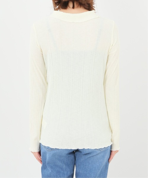 SLOBE IENA（スローブイエナ）の「フリルカラープルオーバー【手洗い可能】◆（Tシャツ/カットソー・レディース・ホワイト/イエロー・FREE）」の16枚目の写真