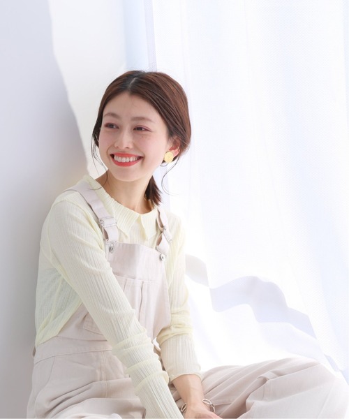 SLOBE IENA（スローブイエナ）の「フリルカラープルオーバー【手洗い可能】◆（Tシャツ/カットソー・レディース・ホワイト/イエロー・FREE）」の6枚目の写真