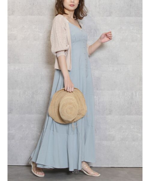 dazzlin（ダズリン）の「ポップコーンクロシェ2WAYトップス（カーディガン/ボレロ・レディース・オフホワイト/ベージュ/ブルー・FREE）」の13枚目の写真