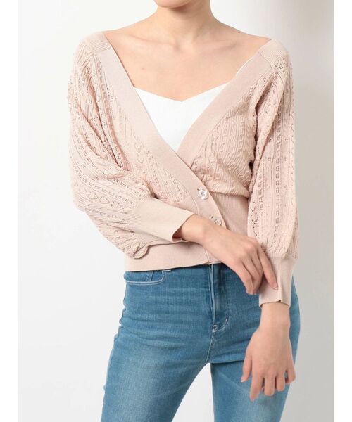 dazzlin（ダズリン）の「ポップコーンクロシェ2WAYトップス（カーディガン/ボレロ・レディース・オフホワイト/ベージュ/ブルー・FREE）」の11枚目の写真