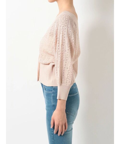 dazzlin（ダズリン）の「ポップコーンクロシェ2WAYトップス（カーディガン/ボレロ・レディース・オフホワイト/ベージュ/ブルー・FREE）」の6枚目の写真