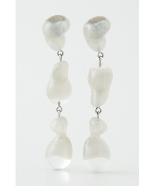 SLY（スライ）の「GLISTENS EARRING イヤリング（イヤリング・レディース・クリア/オレンジ・FREE）」の2枚目の写真