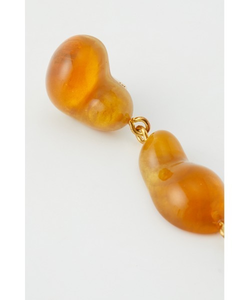 SLY（スライ）の「GLISTENS EARRING イヤリング（イヤリング・レディース・クリア/オレンジ・FREE）」の3枚目の写真