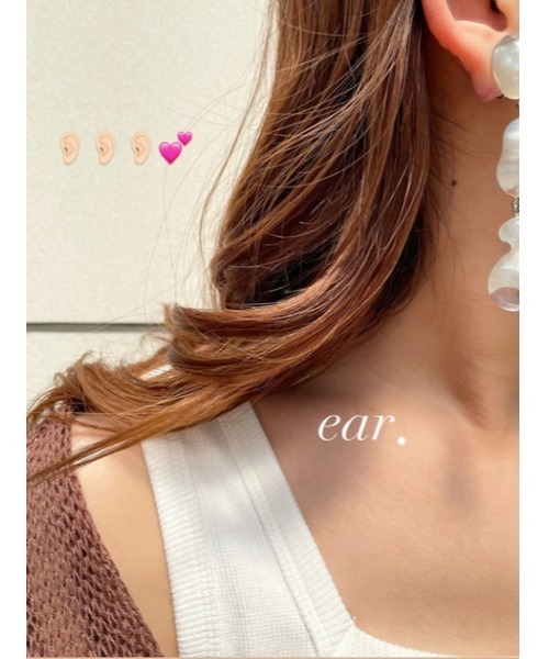 SLY（スライ）の「GLISTENS EARRING イヤリング（イヤリング・レディース・クリア/オレンジ・FREE）」の18枚目の写真