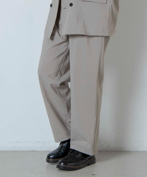 WEGO（ウィゴー）の「WEGO/アーバンカラーセミワイドスラックス（スラックス・メンズ・カーキ/ブルー系その他/ブラック/ベージュ/ダークグリーン/ワイン・SMALL/MEDIUM/LARGE）」の3枚目の写真