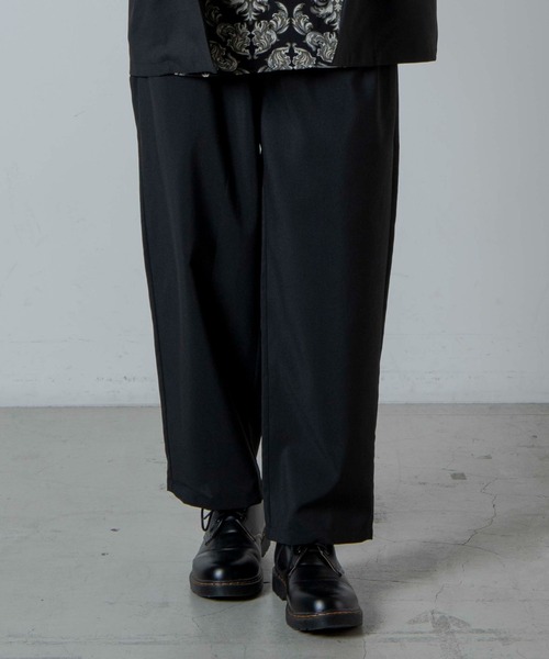 WEGO（ウィゴー）の「WEGO/アーバンカラーセミワイドスラックス（スラックス・メンズ・カーキ/ブルー系その他/ブラック/ベージュ/ダークグリーン/ワイン・SMALL/MEDIUM/LARGE）」の2枚目の写真