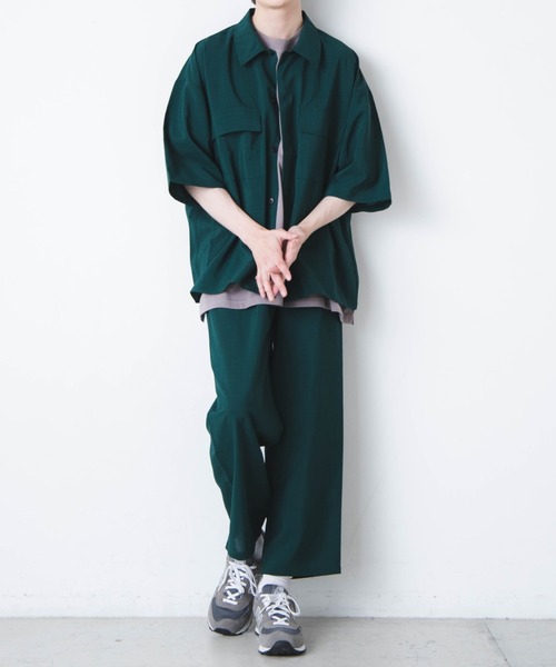 WEGO（ウィゴー）の「WEGO/アーバンカラーセミワイドスラックス（スラックス・メンズ・カーキ/ブルー系その他/ブラック/ベージュ/ダークグリーン/ワイン・SMALL/MEDIUM/LARGE）」の13枚目の写真