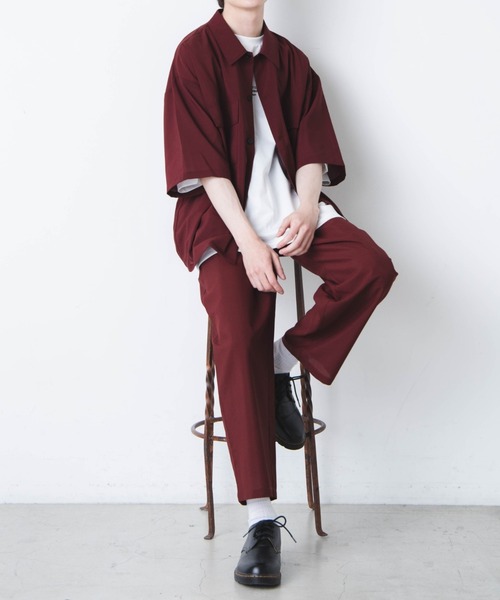 WEGO（ウィゴー）の「WEGO/アーバンカラーセミワイドスラックス（スラックス・メンズ・カーキ/ブルー系その他/ブラック/ベージュ/ダークグリーン/ワイン・SMALL/MEDIUM/LARGE）」の16枚目の写真