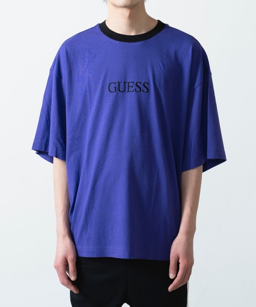 Guess(ゲス)の「∴WEGO/別注GUESSリンガービッグシルエット半袖Tシャツ(Tシャツ/カットソー・メンズ・パープル/ホワイト・LARGE/MEDIUM)」の12枚目の写真