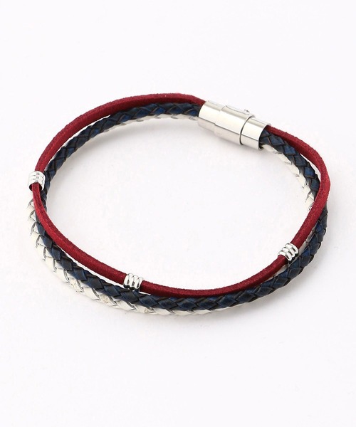 HIDEAWAYS NICOLE（ハイダウェイニコル）の「3連ブレスレット（ブレスレット・メンズ・ホワイト/ブラック/その他1/ネイビー・FREE）」の4枚目の写真