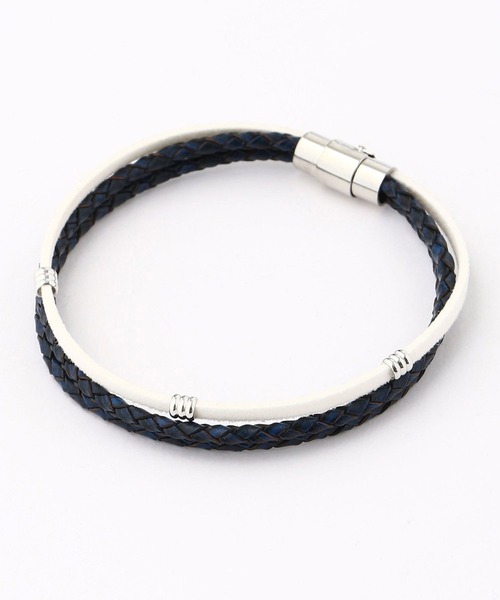 HIDEAWAYS NICOLE（ハイダウェイニコル）の「3連ブレスレット（ブレスレット・メンズ・ホワイト/ブラック/その他1/ネイビー・FREE）」の3枚目の写真