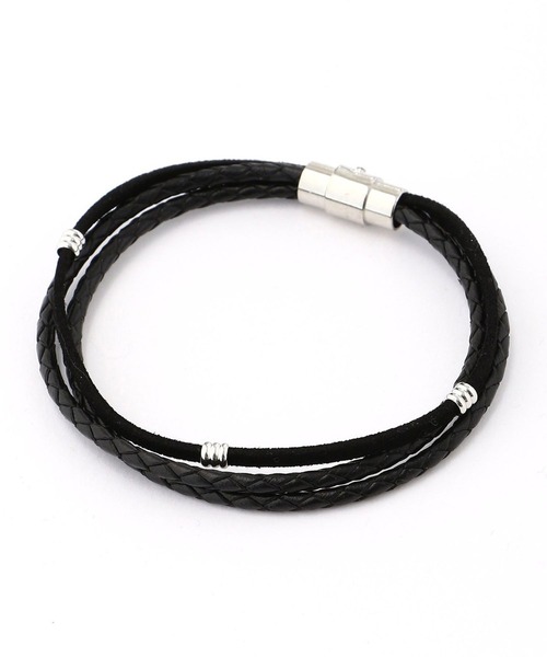 HIDEAWAYS NICOLE（ハイダウェイニコル）の「3連ブレスレット（ブレスレット・メンズ・ホワイト/ブラック/その他1/ネイビー・FREE）」の2枚目の写真