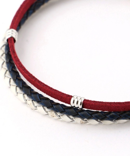 HIDEAWAYS NICOLE（ハイダウェイニコル）の「3連ブレスレット（ブレスレット・メンズ・ホワイト/ブラック/その他1/ネイビー・FREE）」の5枚目の写真