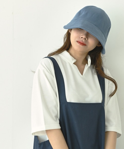 me+em select(ミームセレクト)の「つば広バケハキャップ(ハット・レディース・ミント/ベージュ/ピンク/ブラック/ブルー/アイボリー・FREE)」の6枚目の写真