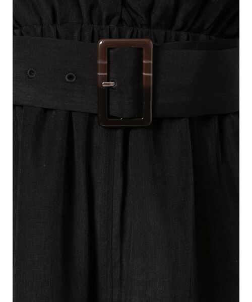 GYDA（ジェイダ）の「サイドプリーツリボンショルダーロンパース（つなぎ/オールインワン・レディース・ブラック/カーキ・FREE）」の19枚目の写真