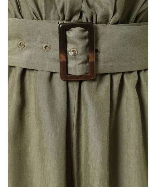 GYDA（ジェイダ）の「サイドプリーツリボンショルダーロンパース（つなぎ/オールインワン・レディース・ブラック/カーキ・FREE）」の22枚目の写真