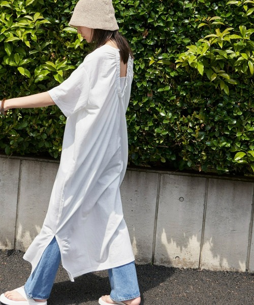 Auntie Rosa Holiday(アンティローザホリデー)の「バックギャザーカノコワンピース(ワンピース・レディース・ホワイト/カーキ/ブラック・FREE)」の2枚目の写真