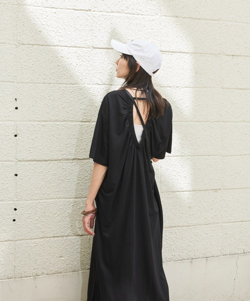 Auntie Rosa Holiday(アンティローザホリデー)の「バックギャザーカノコワンピース(ワンピース・レディース・ホワイト/カーキ/ブラック・FREE)」の13枚目の写真