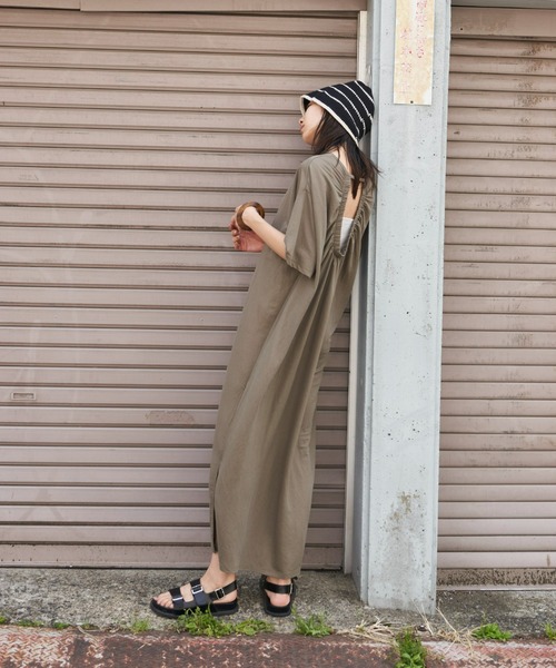 Auntie Rosa Holiday(アンティローザホリデー)の「バックギャザーカノコワンピース(ワンピース・レディース・ホワイト/カーキ/ブラック・FREE)」の19枚目の写真