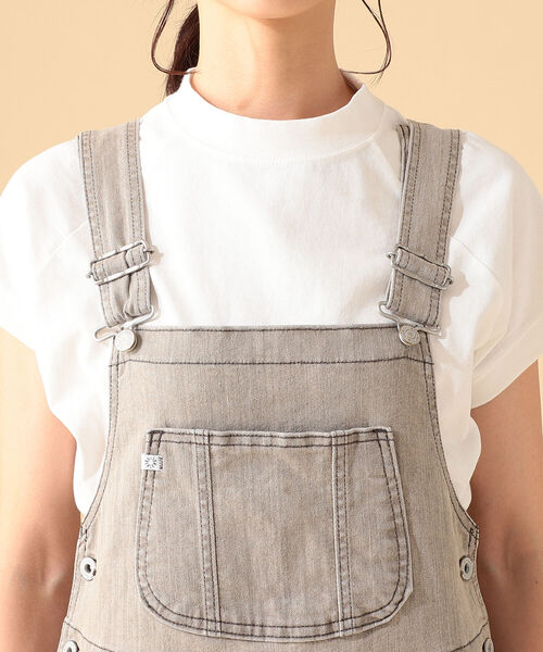 B:MING by BEAMS(ビーミングバイビームス)の「SOMETHING × B:MING by BEAMS / 別注 フレア オーバーオール(サロペット/オーバーオール・レディース・インディゴブルー/ベージュ系その他・SMALL/MEDIUM)」の9枚目の写真