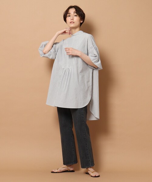 DRESSTERIOR（ドレステリア）の「◆ボリュームスリーブチュニックブラウス（チュニック・レディース・オフホワイト/ブラック/ライトブルー/ホワイト系3・38）」の22枚目の写真