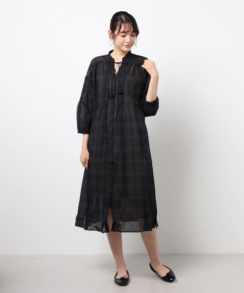 シアーチェックロングワンピース ワンピース Rose Bud ローズバッド のファッション通販 Zozotown