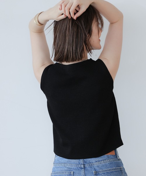 A part by（アパートバイ）の「14GVisPoショートノースリーブ　952603（タンクトップ・レディース・ブラック/グレー系その他2・FREE）」の9枚目の写真