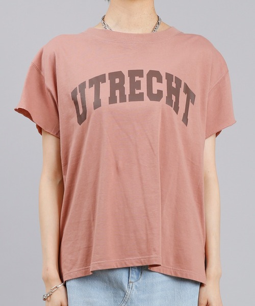 DouDou(ドゥドゥ)の「UTRECHT ロゴT(Tシャツ/カットソー・レディース・オフホワイト/チャコールグレー/ピンク・FREE)」の21枚目の写真
