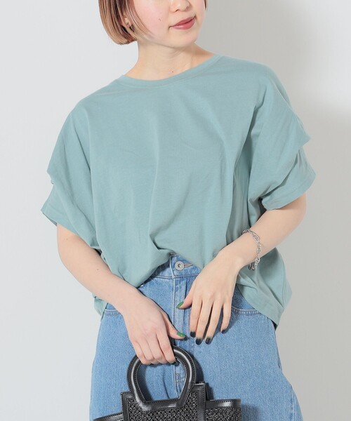 BEAMS HEART（ビームスハート）の「ビッグタック プルオーバー（Tシャツ/カットソー・レディース・ベージュ/オフホワイト/チャコールグレー/ブルー/グリーン系その他/ミント/サックスブルー・FREE）」の5枚目の写真