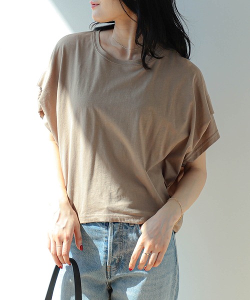 BEAMS HEART（ビームスハート）の「ビッグタック プルオーバー（Tシャツ/カットソー・レディース・ベージュ/オフホワイト/チャコールグレー/ブルー/グリーン系その他/ミント/サックスブルー・FREE）」の9枚目の写真