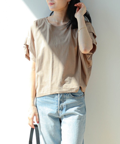 BEAMS HEART（ビームスハート）の「ビッグタック プルオーバー（Tシャツ/カットソー・レディース・ベージュ/オフホワイト/チャコールグレー/ブルー/グリーン系その他/ミント/サックスブルー・FREE）」の10枚目の写真