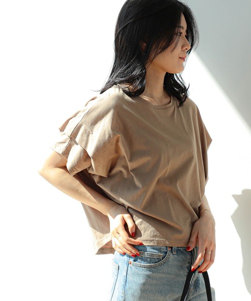 BEAMS HEART（ビームスハート）の「ビッグタック プルオーバー（Tシャツ/カットソー・レディース・ベージュ/オフホワイト/チャコールグレー/ブルー/グリーン系その他/ミント/サックスブルー・FREE）」の15枚目の写真