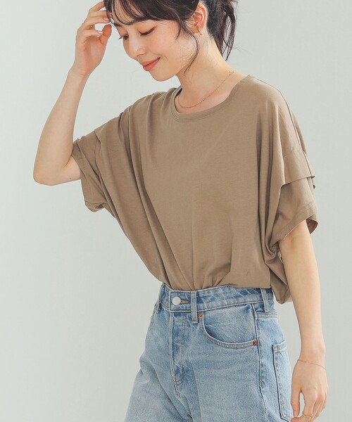 BEAMS HEART（ビームスハート）の「ビッグタック プルオーバー（Tシャツ/カットソー・レディース・ベージュ/オフホワイト/チャコールグレー/ブルー/グリーン系その他/ミント/サックスブルー・FREE）」の19枚目の写真