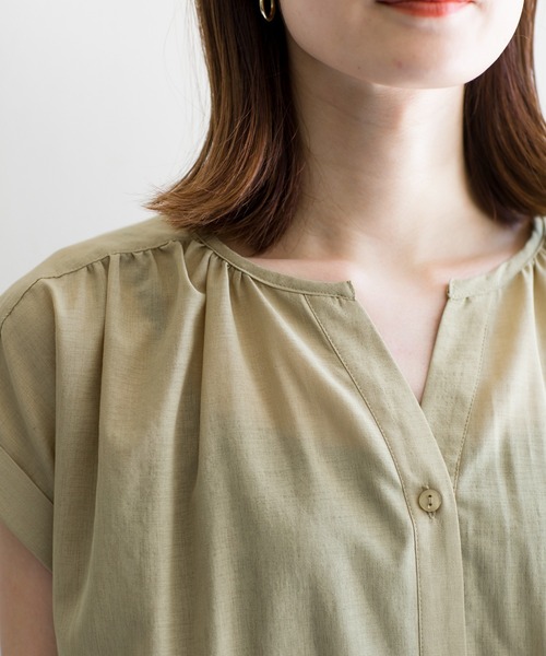 prose verse（プロズヴェール）の「《WEB・一部店舗限定》麻調ティアードフレンチワンピース（ワンピース・レディース・オフホワイト/ピンク/イエロー・ﾌﾘ-）」の14枚目の写真