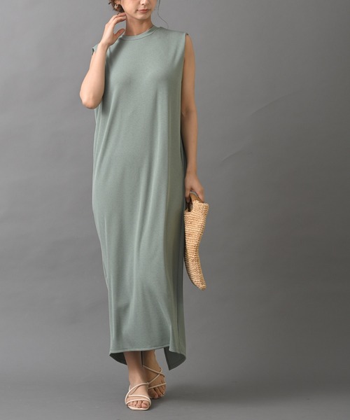 R・P・S pura(アールピーエスピューラ)の「【WEB限定】pura BACKスリットノースリーブワンピース(ワンピース・レディース・ブラック/グリーン/ライトベージュ・フリー)」の21枚目の写真