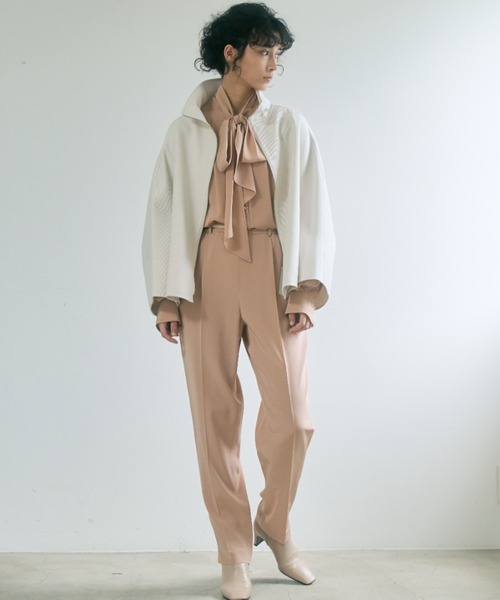 カルゼリバーハーフスタンドケープ ジャケット ANAYI カルゼリバー