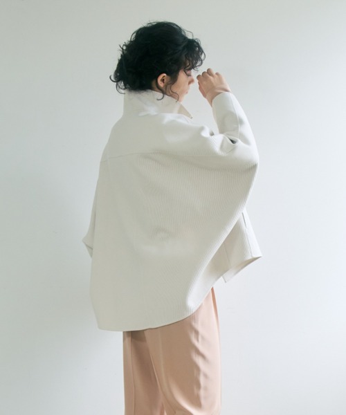 カルゼリバーハーフスタンドケープ ジャケット ANAYI カルゼリバー