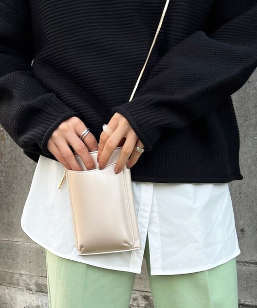 THE SHOP TK （ザ ショップ ティーケー ）の「◆ウォレットスマホミニショルダー（ショルダーバッグ・レディース・ブラック/カーキ/シルバー/ベージュ系4/ブラウン系・99）」の15枚目の写真