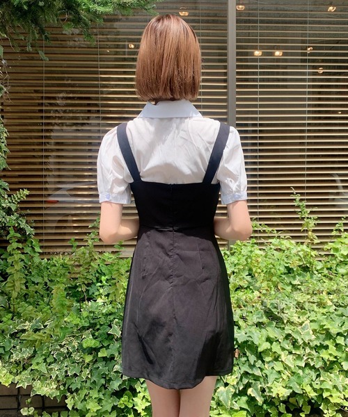 titty&Co. PETIT(ティティアンドコープティ)の「【titty&Co.PETIT】スリットミニジャンスカ(ジャンパースカート・レディース・ブラック・FREE)」の4枚目の写真