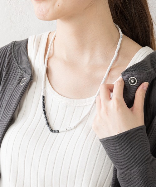 CIAOPANIC TYPY（チャオパニックティピー）の「ターコイズビーズネックレス（ネックレス・レディース・ブラック/グリーン・ONE SIZE）」の3枚目の写真