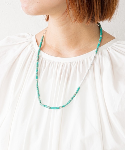 CIAOPANIC TYPY（チャオパニックティピー）の「ターコイズビーズネックレス（ネックレス・レディース・ブラック/グリーン・ONE SIZE）」の4枚目の写真