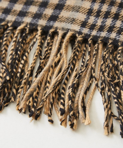 CUBE SUGAR(キューブシュガー)の「チェックストール(ストール/ショール・レディース・ダークブラウン/ブラウン/ネイビー/ブルー/ピンク/ベージュ・M)」の21枚目の写真