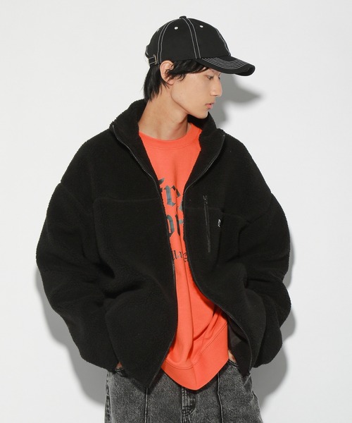 PBLIM(ページボーイリム)の「【PAGEBOYLIM】ボアブルゾン(ブルゾン・レディース・ブラック/アイボリー/レオパード・MEDIUM/LARGE)」の2枚目の写真