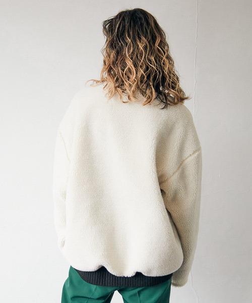 PBLIM(ページボーイリム)の「【PAGEBOYLIM】ボアブルゾン(ブルゾン・レディース・ブラック/アイボリー/レオパード・MEDIUM/LARGE)」の8枚目の写真