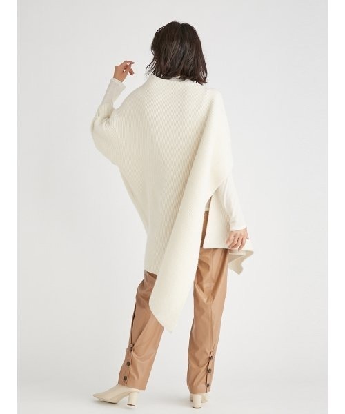 FRAY I.D（フレイアイディー）の「3WAYニットポンチョ（ポンチョ・レディース・ベージュ/ブルー/アイボリー・FREE）」の9枚目の写真