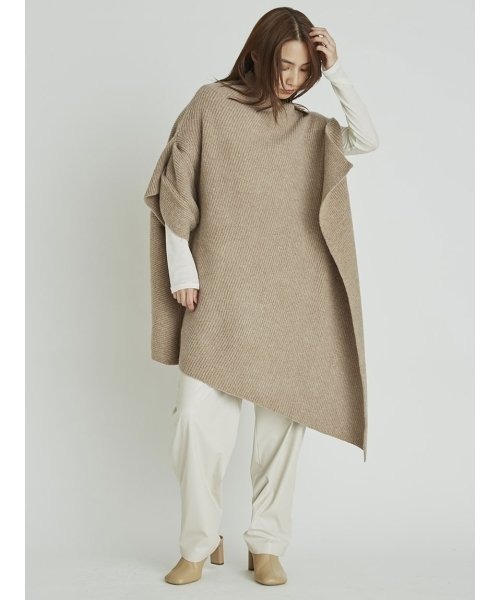 FRAY I.D（フレイアイディー）の「3WAYニットポンチョ（ポンチョ・レディース・ベージュ/ブルー/アイボリー・FREE）」の22枚目の写真