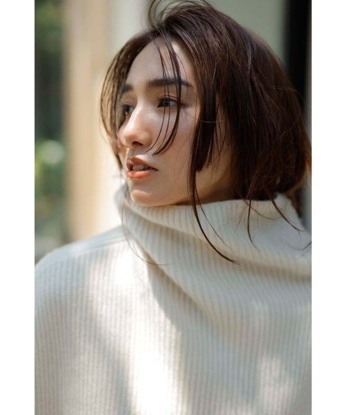 FRAY I.D（フレイアイディー）の「3WAYニットポンチョ（ポンチョ・レディース・ベージュ/ブルー/アイボリー・FREE）」の6枚目の写真