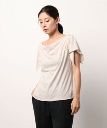 コットンモダールドレープ半袖Tシャツ・カットソー