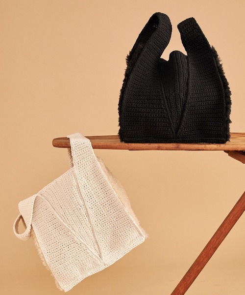 Laugoa（ラウゴア）の「LOWN（トートバッグ・レディース・ブラック/アイボリー・9）」の11枚目の写真